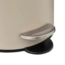 5Five kleine pedaalemmer - metaal - beige - 3L - 16 x 25 cm