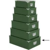 5Five Opbergdoos/box - groen - L48 x B33.5 x H16 cm - Karton