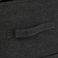 5Five Opbergkast - 5x mand - 45x30x114cm - hout/stof donkergrijs