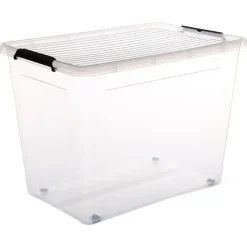 5Five Opbergkist met deksel - Clip Box - 80L - 58x39x43 cm