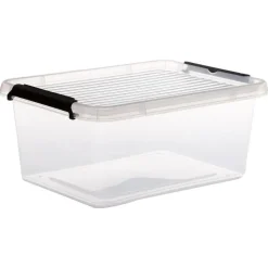 5Five Opbergkist met deksel - Clip Box - 12,5L - 39x29x17 cm