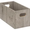 5five Opbergmand hout - 7L - grijs - 31 x 15 x 15 cm