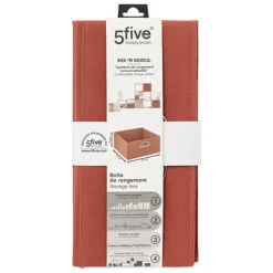 5Five Opbergmand/kastmand - terracotta - linnen - 14l