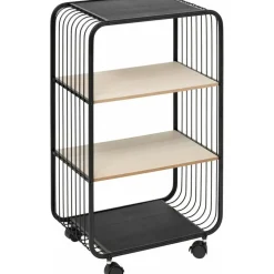 5Five Opbergrekje 3 laags met planken - metaal - 43 x 28 x 74 cm