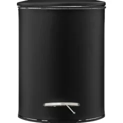 5Five Pedaalemmer - zwart - metaal - 3L - 23 cm - soft close