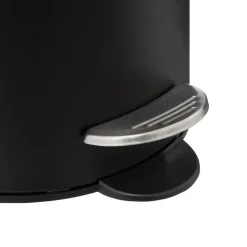 5Five Pedaalemmer - zwart - metaal - 3L - 23 cm - soft close