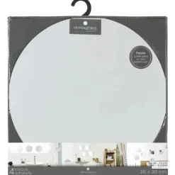 5Five Plak spiegels tegels - 4x stuks - zelfklevend - 30 x 30 cm