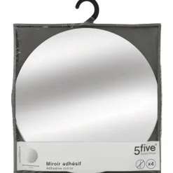 5Five Plak spiegels tegels - 4x stuks - zelfklevend - 30 x 30 cm