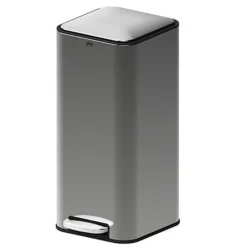 5Five Prullenbak/pedaalemmer - titanium - metaal - 30 liter