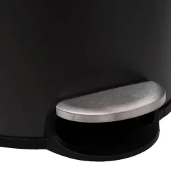 5Five Prullenbak/pedaalemmer Bamboe - zwart - 30L - 38 x 29 x 60 cm