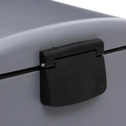 5Five Prullenbak/pedaalemmer - grijs - metaal - 30 liter - 34 x 61 cm