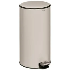 5Five Prullenbak/pedaalemmer - beige - metaal - 30 liter