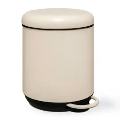 5Five Prullenbak/pedaalemmer - metaal/kunststof - 5L - ivoor