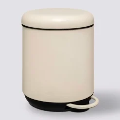 5Five Prullenbak/pedaalemmer - metaal/kunststof - 5L - ivoor