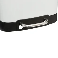 5Five Prullenbak/pedaalemmer - wit - metaal - 6 liter - 23 x 32 cm
