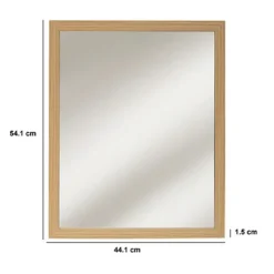 5five Spiegel/wandspiegel - 44 x 54 cm - hout - naturel