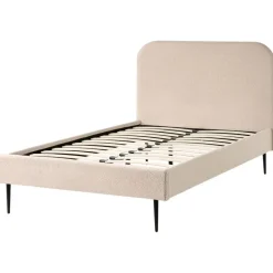 FLAYAT - Eenpersoonsbed - Beige - 120 x 200 cm - Bouclé