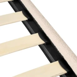 FLAYAT - Eenpersoonsbed - Beige - 120 x 200 cm - Bouclé