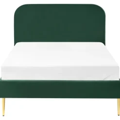 FLAYAT - Eenpersoonsbed - Donkergroen - 120 x 200 cm - Fluweel