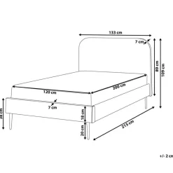 FLAYAT - Eenpersoonsbed - Geel - 120 x 200 cm - Fluweel