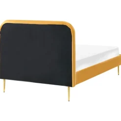 FLAYAT - Eenpersoonsbed - Geel - 120 x 200 cm - Fluweel