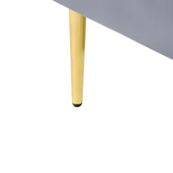 FLAYAT - Eenpersoonsbed - Grijs - 120 x 200 cm - Fluweel