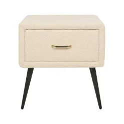 FLAYAT - Nachtkastje - Beige - Bouclé