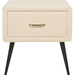 FLAYAT - Nachtkastje - Beige - Bouclé