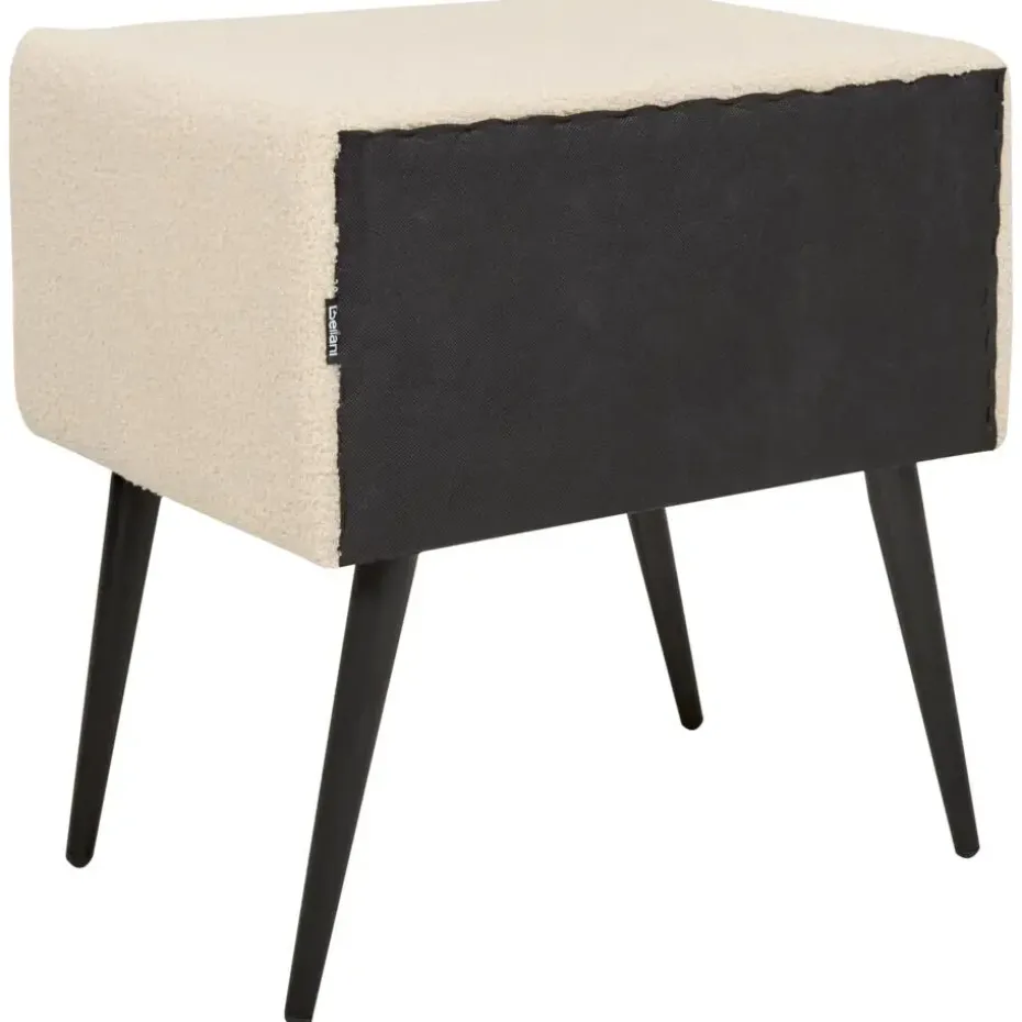 FLAYAT - Nachtkastje - Beige - Bouclé