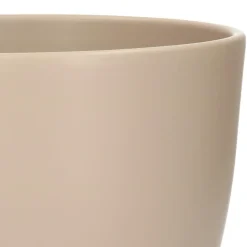 Floran Plantenpot - taupe - mat - keramiek - 19 x 17 cm