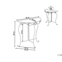 FOLELLI - Tuintafel - Lichtbeige - IJzer