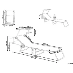 FOLIGNO - Strandstoel - Crème - Polyester