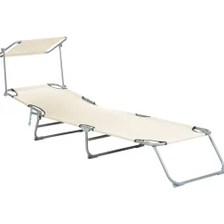 FOLIGNO - Strandstoel - Crème - Polyester