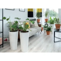 Form Plastic Plantenpot Makata - kunststof - wit - 30 x 59