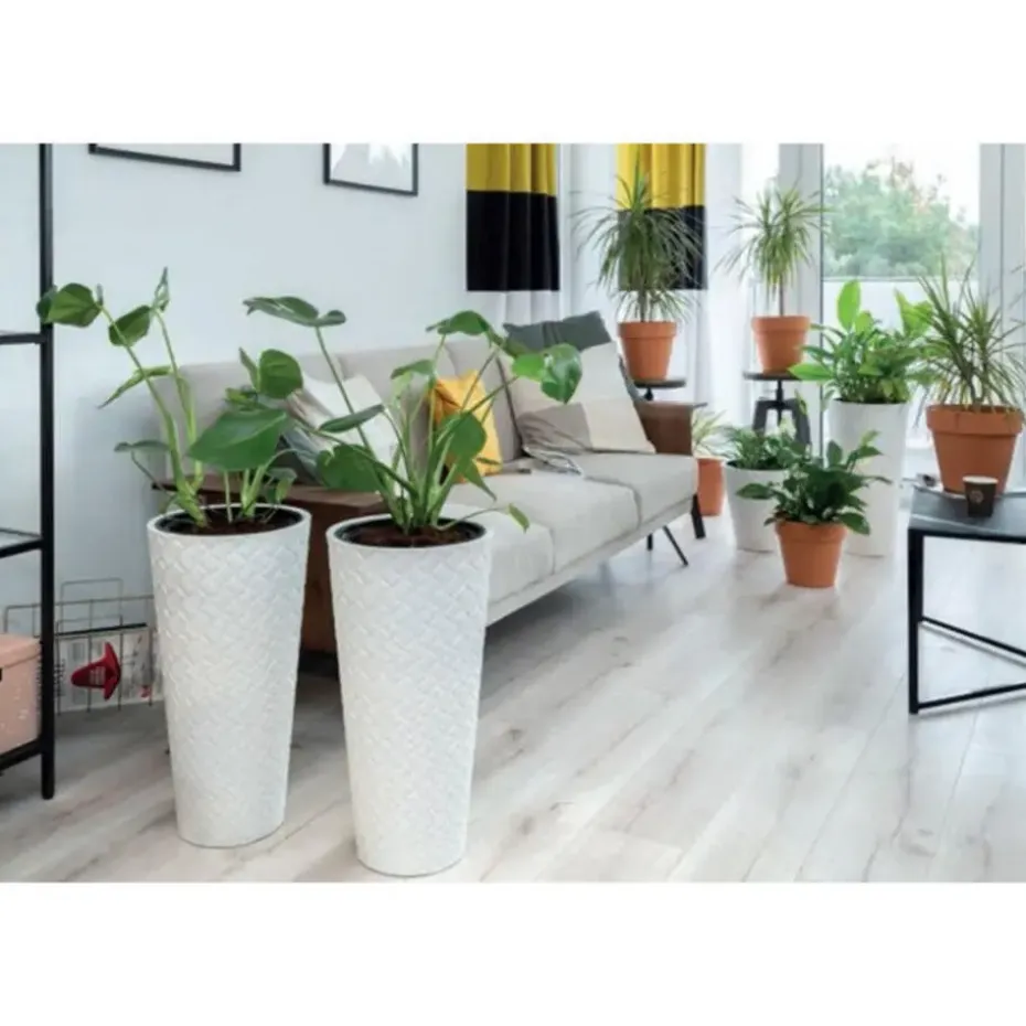 Form Plastic Plantenpot Makata - kunststof - wit - 30 x 59