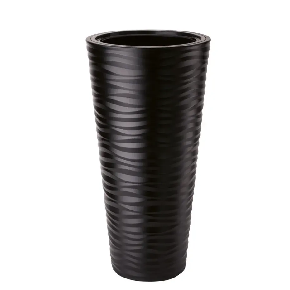 Form Plastic Plantenpot rond - kunststof - zwart - D40 x H79 cm