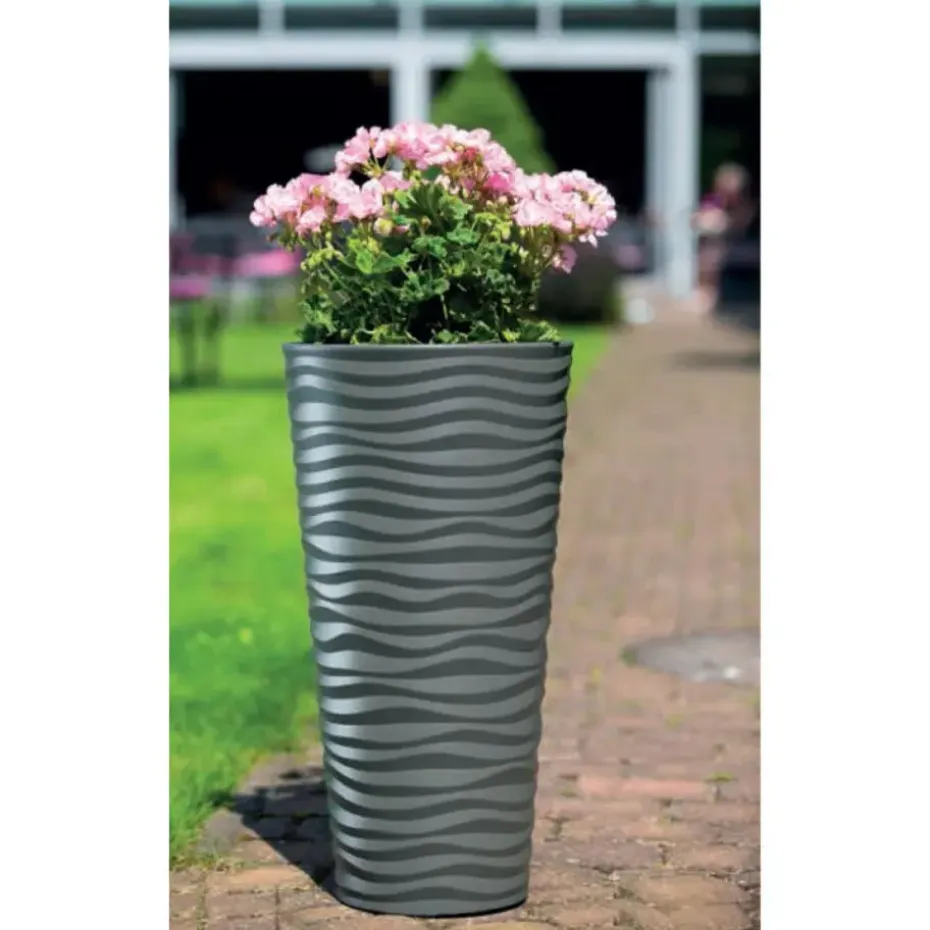 Form Plastic Plantenpot rond - kunststof - zwart - D40 x H79 cm