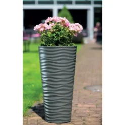 Form Plastic Plantenpot rond - kunststof - zwart - D35 x H69 cm
