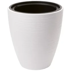 Form Plastic Plantenpot/bloempot - kunststof - wit - D30 x H32 cm