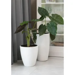 Form Plastic Plantenpot/bloempot - kunststof - wit - D30 x H32 cm