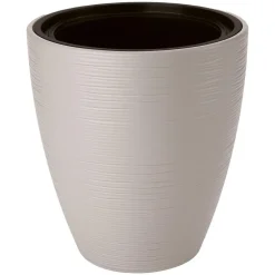 Form Plastic Plantenpot/bloempot - kunststof - grijs - 30 x 32 cm