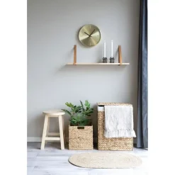 Forno Plank -natuurlijke olie met bruine lederen banden - 80x20 cm