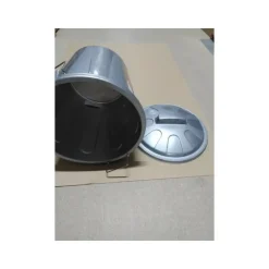 Forte Plastics Afvalbak - zilverkleurig - afvalemmer met deksel - 21l