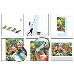 Fotobehang Boerderijdieren - 260 x 384cm - Bont