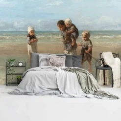 Fotobehang Israëls Kinderen der Zee - 260 x 384cm - Beige