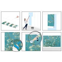 Fotobehang Van Gogh Amandelbloesem - 260 x 384cm - Blauw