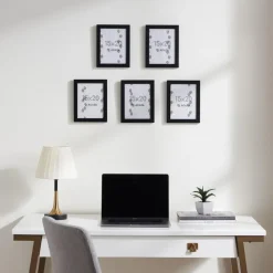 Fotokader - Fotolijst - Set van 5- 15x20cm - MDF hout- Zwart