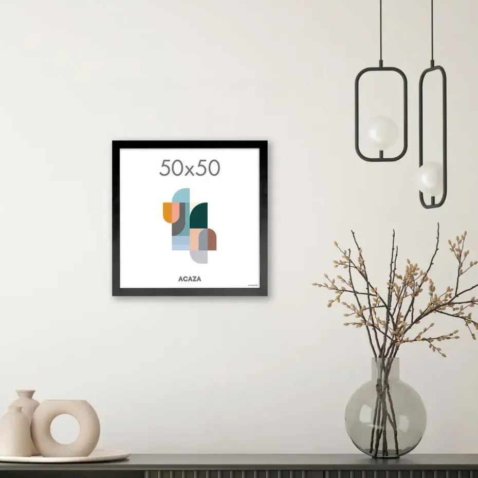 Fotokader - Fotolijst - Wissellijst - 50x50 cm - MDF - Zwart