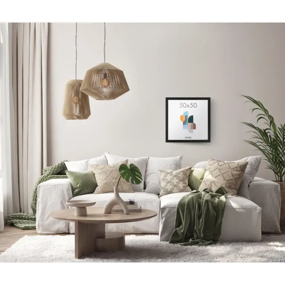 Fotokader - Fotolijst - Wissellijst - 50x50 cm - MDF - Zwart