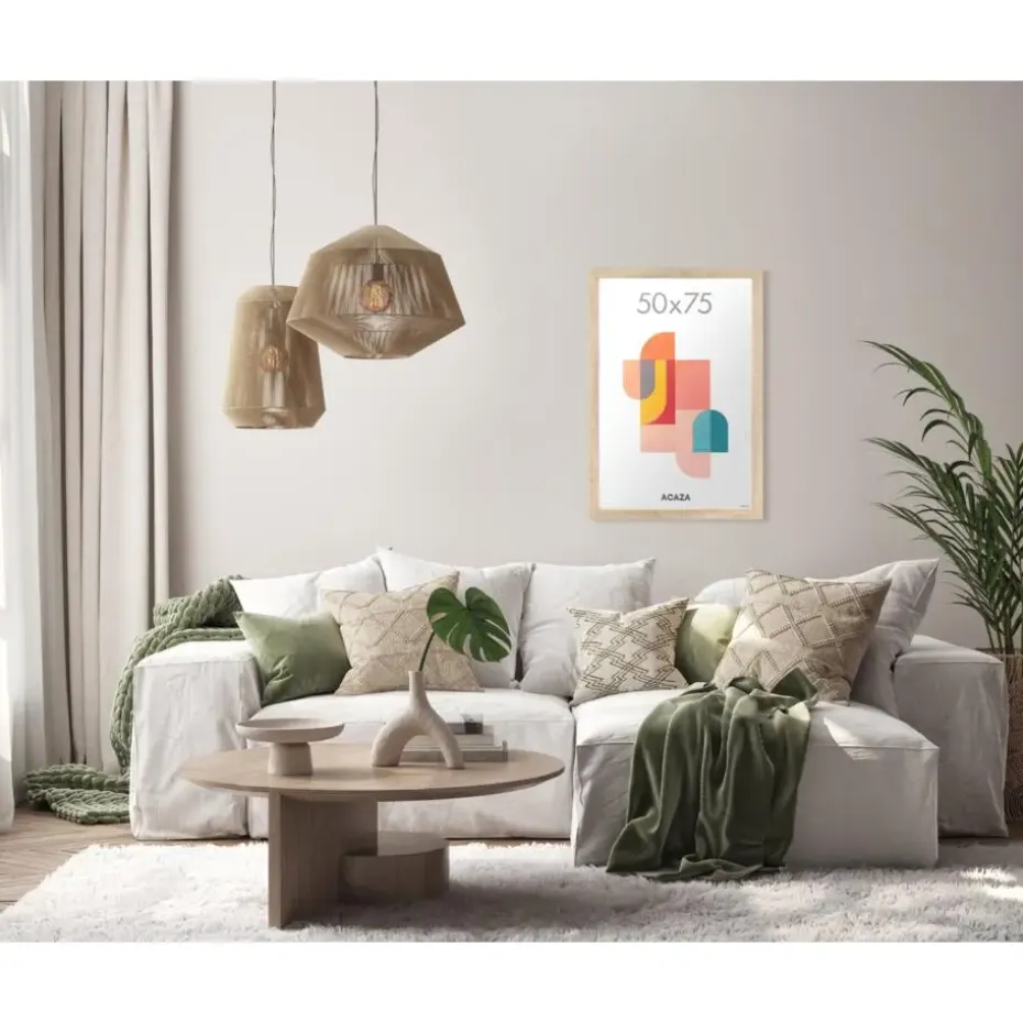 Fotokader - Fotolijst - 50x75 cm - MDF hout - Lichte Eik